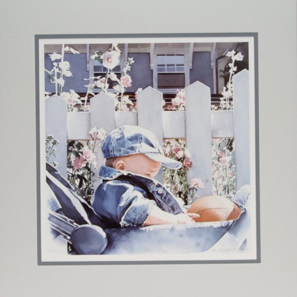 Christine Garrity West Signed Numbered Print “ Born a Boy “ - # 110 Of 300